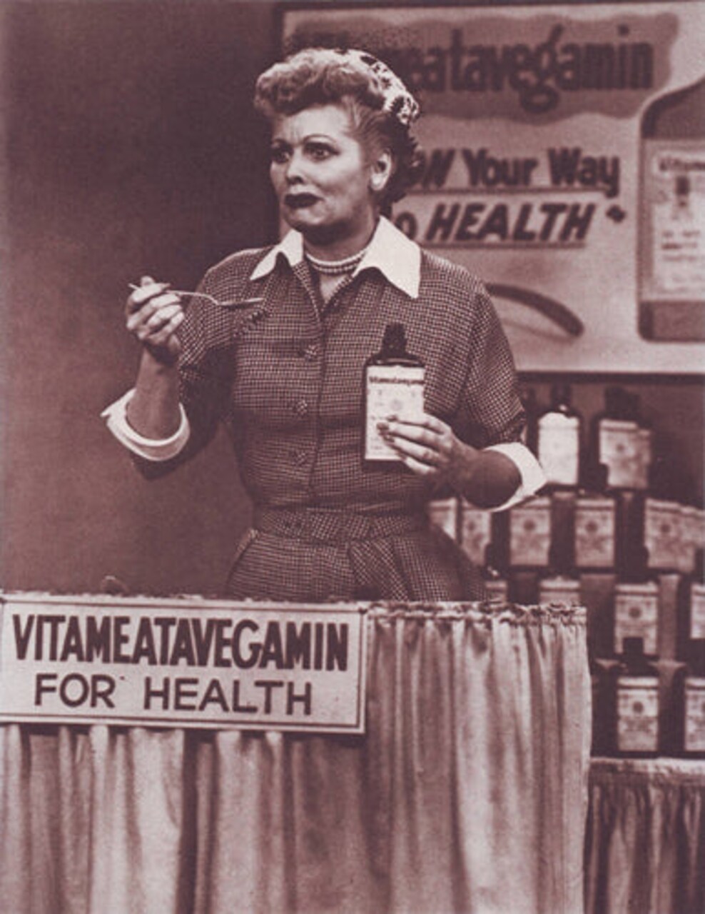 I Love Lucy Vitameatavegamin Art Print - Classic TV Show Wall Decor